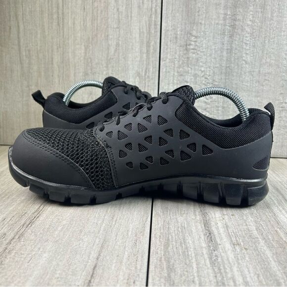 Reebok Sublite Cushion Composite Safety Toe Black Work Sneaker Shoe Mens Size 8 main image 4